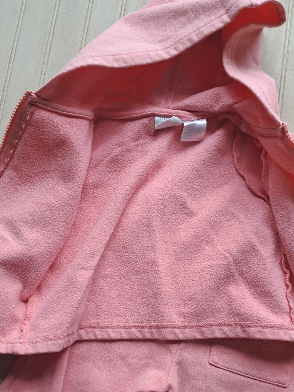 Cherokee Baby Pink Ruffle Hooded Comfy 2-Piece Outfit Set Infant Cotton Blend